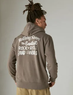 Lucky Brand rolling stones greatest hoodie plum kitten*MEN Activewear