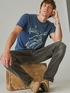 Lucky Brand rolling stones metal dark denim*MEN Graphic Tees