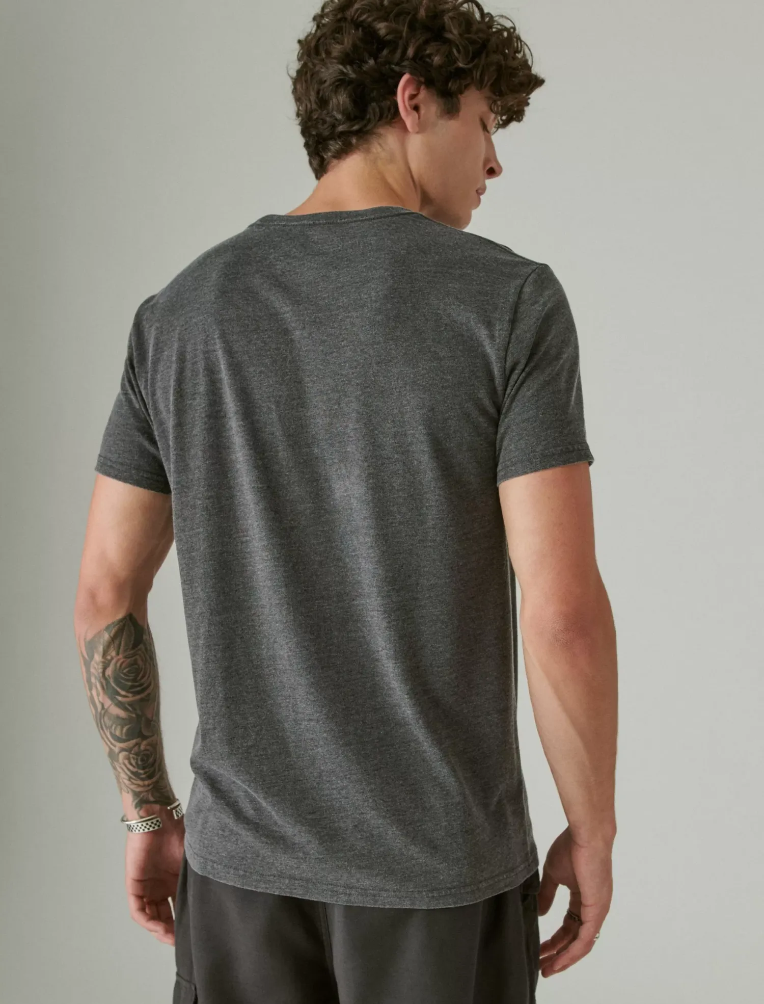 Lucky Brand rolling stones vintage washed tour tee jet black*MEN Graphic Tees