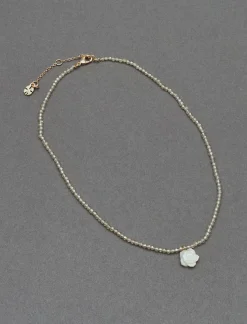 Lucky Brand rose bead collar necklace gold*WOMEN Jewelry