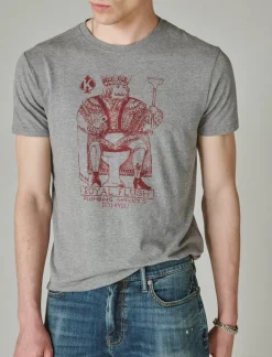 Lucky Brand royal flush tee heather grey*MEN Graphic Tees