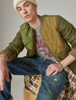 Lucky Brand royal flush tee heather grey*MEN Graphic Tees