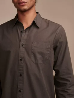 Lucky Brand rumpled poplin one pocket long sleeve shirt raven*MEN Suit Separates|Button-Downs