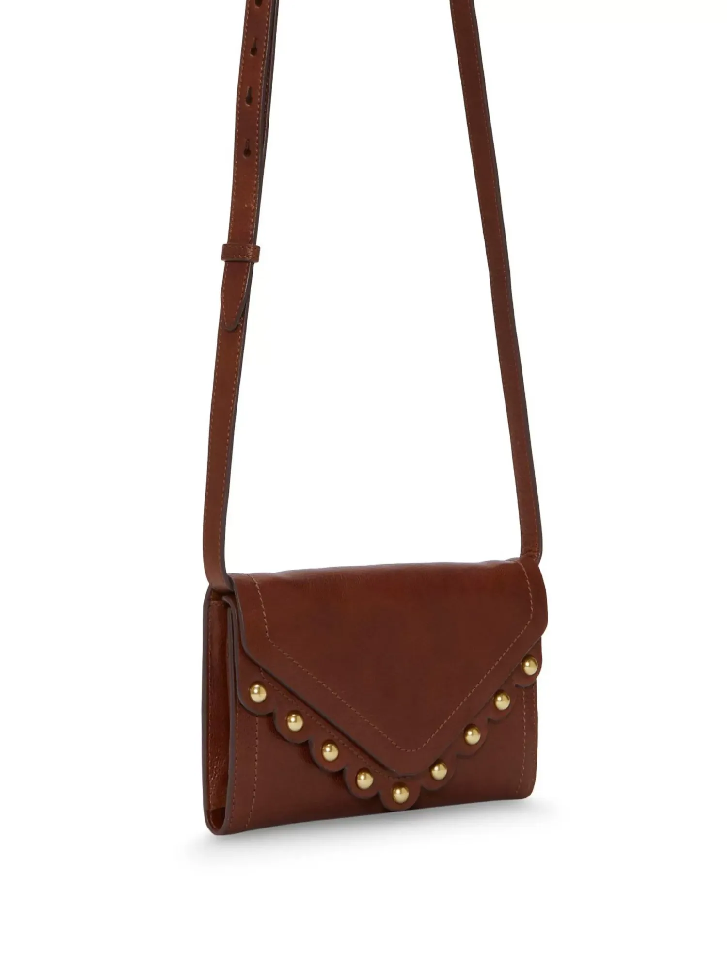 Lucky Brand ruth scalloped crossbody bag dark brown*WOMEN Handbags