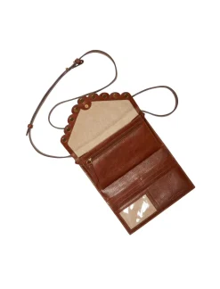 Lucky Brand ruth scalloped crossbody bag dark brown*WOMEN Handbags