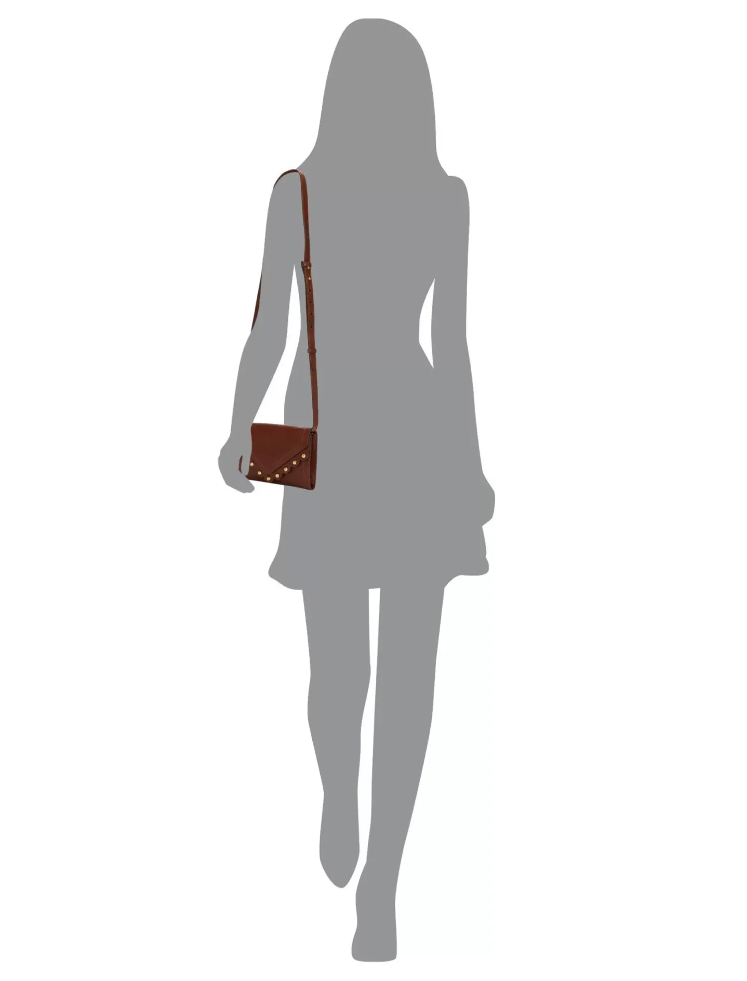 Lucky Brand ruth scalloped crossbody bag dark brown*WOMEN Handbags
