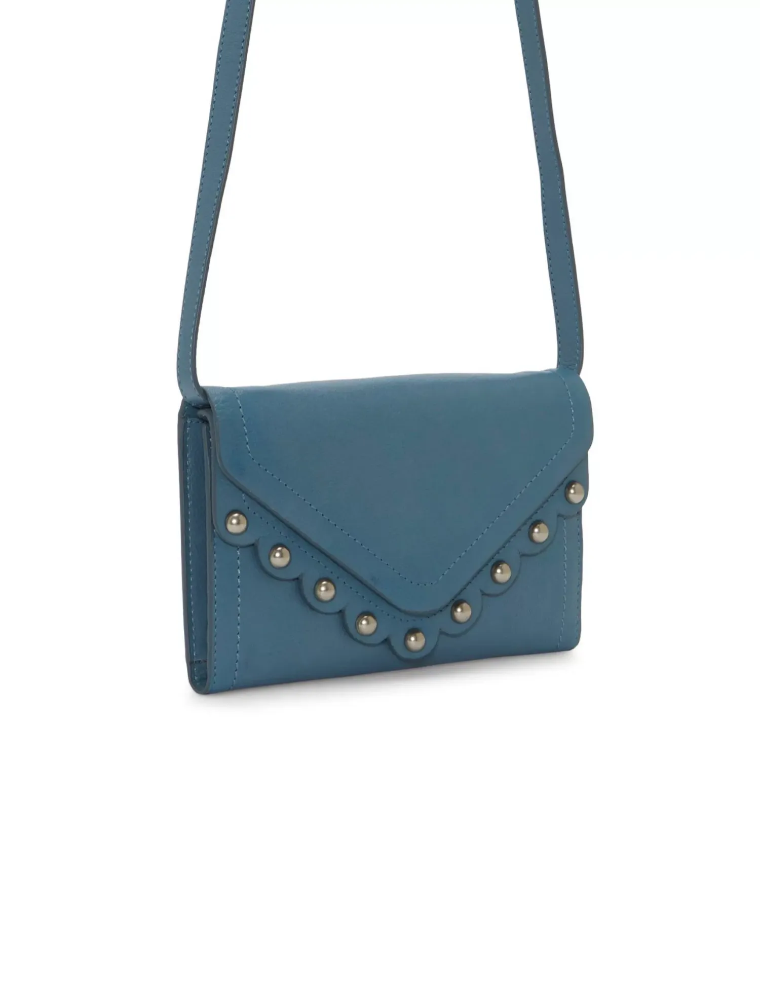 Lucky Brand ruth scalloped crossbody bag open blue/turquoise*WOMEN Handbags