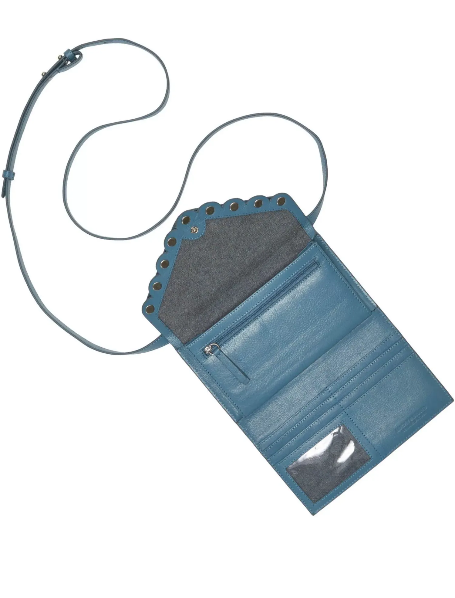 Lucky Brand ruth scalloped crossbody bag open blue/turquoise*WOMEN Handbags