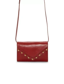 Lucky Brand ruth scalloped crossbody bag dark red*WOMEN Handbags