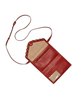 Lucky Brand ruth scalloped crossbody bag dark red*WOMEN Handbags