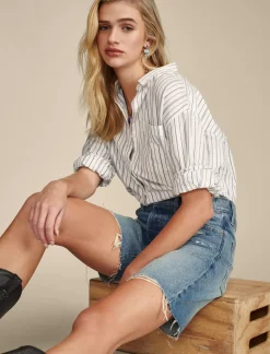 Lucky Brand 90s loose short thrashed blue*WOMEN|JEANS Jeans|Shorts|90's