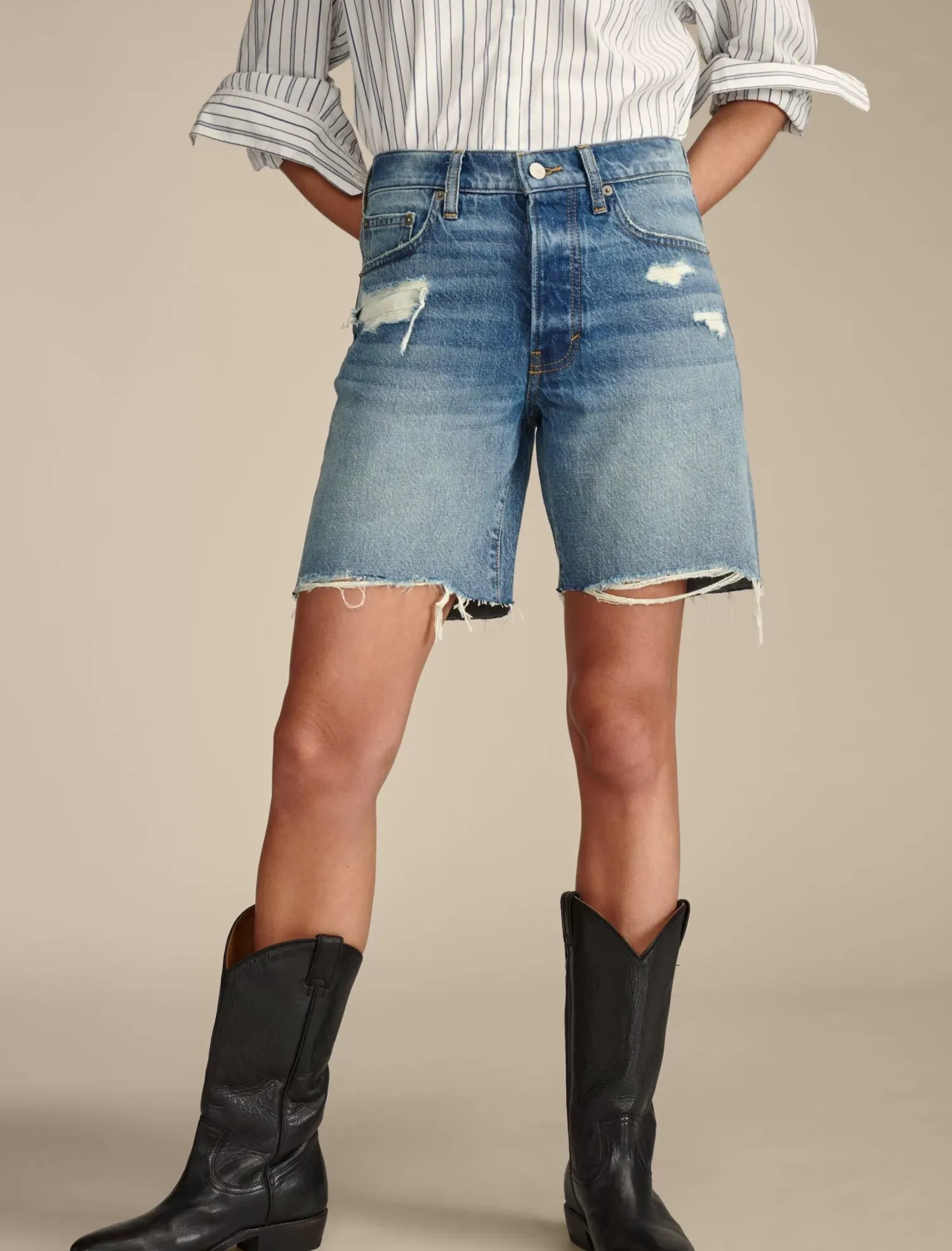 Lucky Brand 90s loose short thrashed blue*WOMEN|JEANS Jeans|Shorts|90's