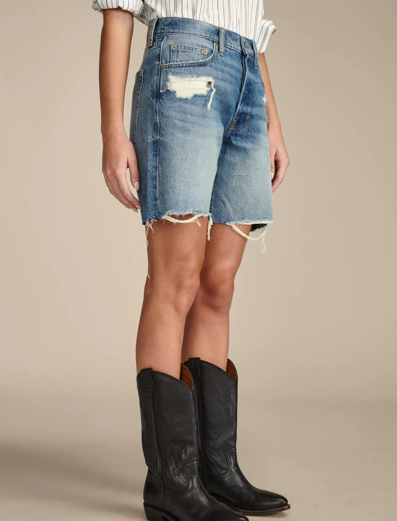 Lucky Brand 90s loose short thrashed blue*WOMEN|JEANS Jeans|Shorts|90's