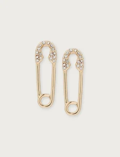 Lucky Brand safety pin earring gold*WOMEN Jewelry