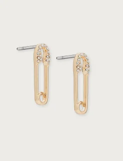 Lucky Brand safety pin earring gold*WOMEN Jewelry