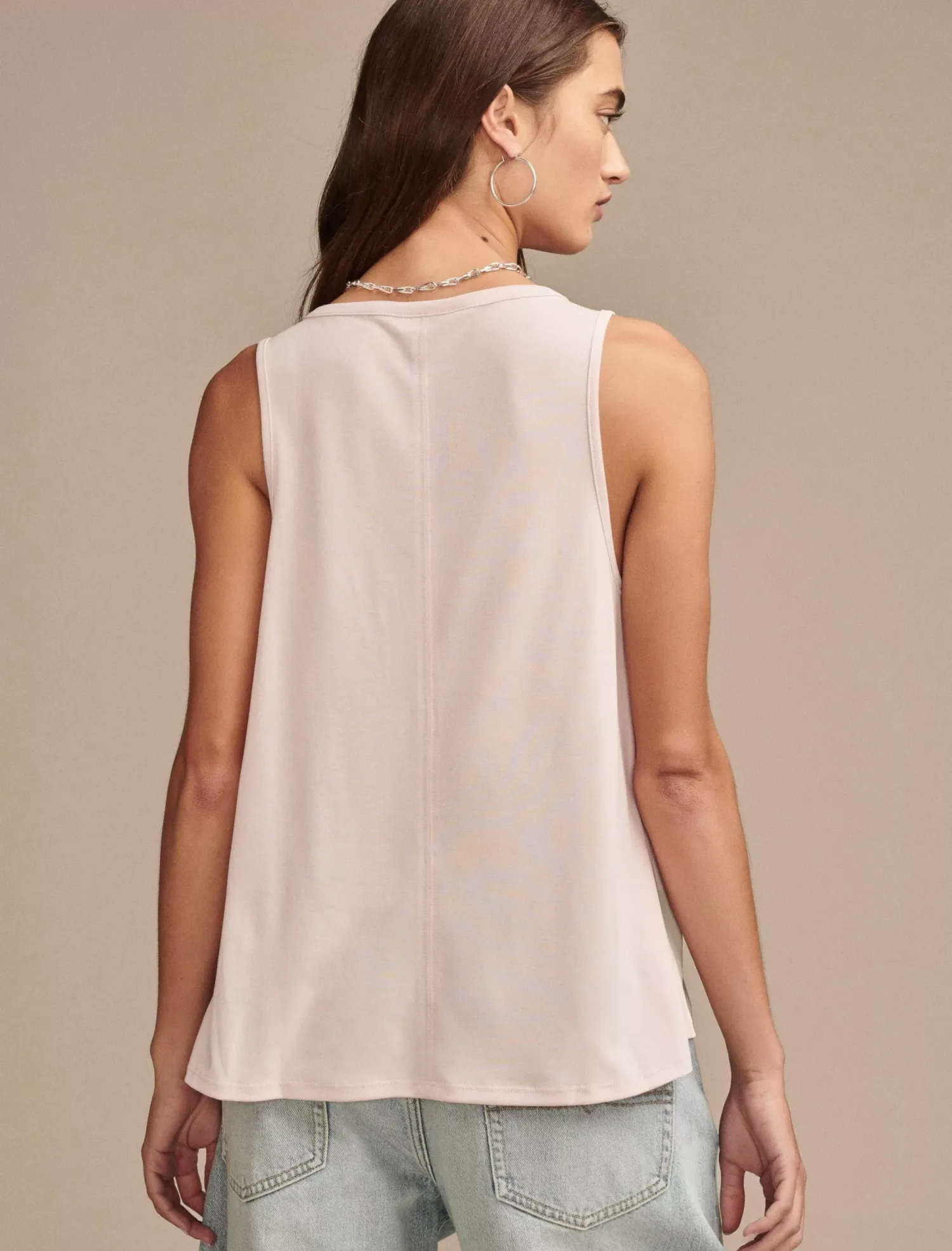 Lucky Brand sandwash v neck tank shell pink*WOMEN Knit Tops