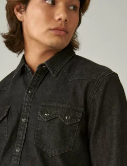 Lucky Brand sawtooth denim western shirt alverson*MEN Button-Downs