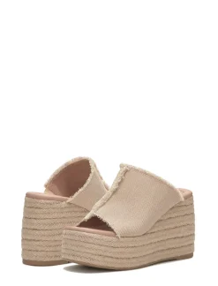 Lucky Brand scippio denim wedge mule light brown*WOMEN Shoes