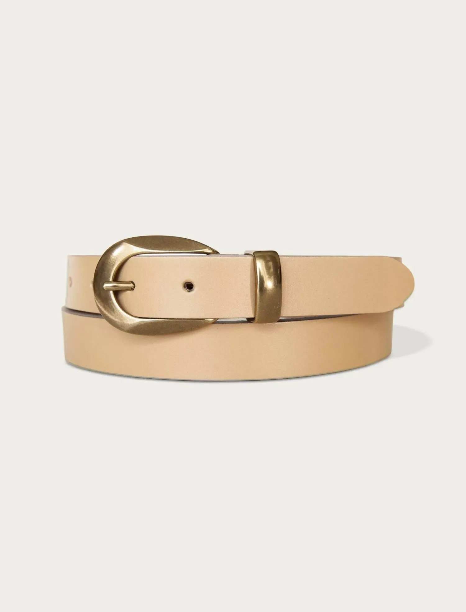 Lucky Brand sculpted buckle set leather belt natural*WOMEN Belts