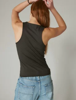 Lucky Brand seamless racer tank jet black*WOMEN Knit Tops