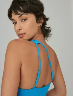 Lucky Brand seersucker asymmetrical one piece pacific coast*WOMEN Swim