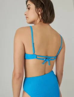 Lucky Brand seersucker balconette top pacific coast*WOMEN Swim