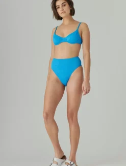 Lucky Brand seersucker high waisted bottoms pacific coast*WOMEN Swim