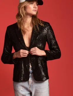 Lucky Brand sequin blazer black*WOMEN Jackets & Outerwear