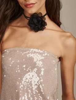 Lucky Brand sequin tube top blush*WOMEN Knit Tops