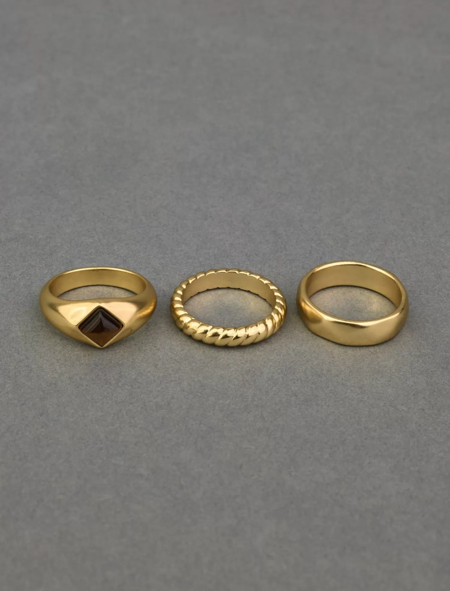 Lucky Brand set stone ring stack gold*WOMEN Jewelry