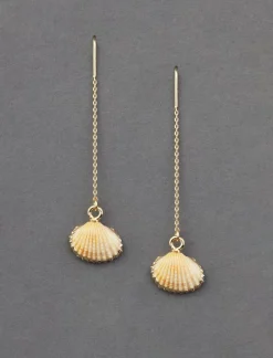 Lucky Brand shell threader earring gold*WOMEN Jewelry