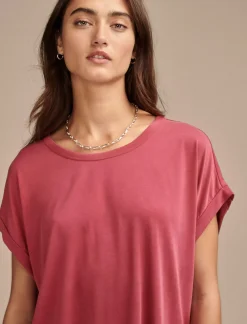 Lucky Brand short sleeve sandwash dolman tee red bud*WOMEN Knit Tops