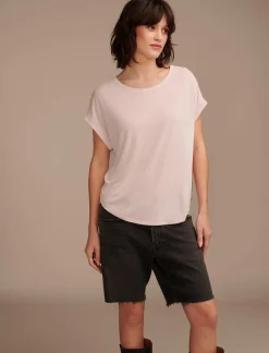Lucky Brand short sleeve sandwash dolman tee shell pink*WOMEN Knit Tops