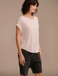 Lucky Brand short sleeve sandwash dolman tee shell pink*WOMEN Knit Tops