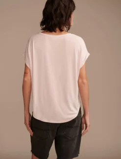 Lucky Brand short sleeve sandwash dolman tee shell pink*WOMEN Knit Tops