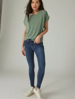 Lucky Brand short sleeve sandwash dolman tee loden green*WOMEN Knit Tops