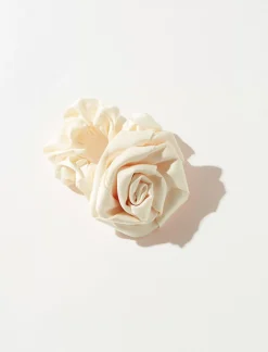 Lucky Brand silk rosette scrunchie natural*WOMEN Hair Accessories