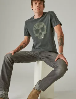 Lucky Brand skull luck it raven*MEN Graphic Tees