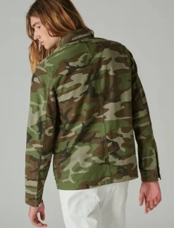 Lucky Brand slub twill military jacket camo (army colors)*MEN Jackets & Outerwear