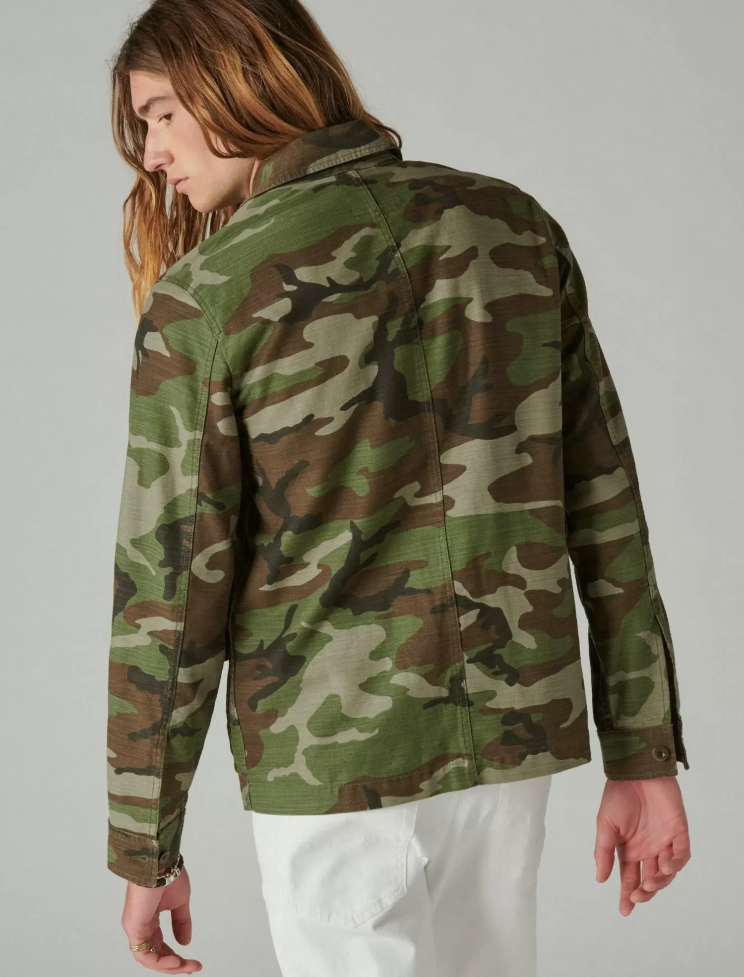 Lucky Brand slub twill military jacket camo (army colors)*MEN Jackets & Outerwear