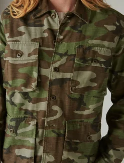 Lucky Brand slub twill military jacket camo (army colors)*MEN Jackets & Outerwear