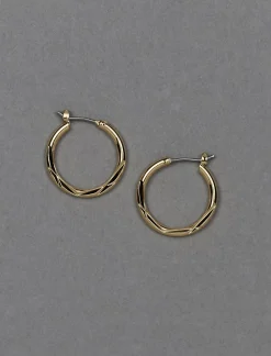 Lucky Brand small twist hoop gold*WOMEN Jewelry