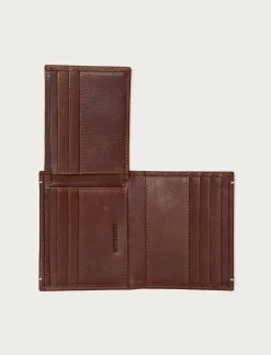 Lucky Brand smooth leather l-fold wallet dark brown*MEN Bags & Wallets
