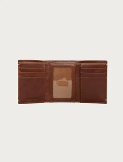 Lucky Brand smooth leather trifold wallet dark brown*MEN Bags & Wallets