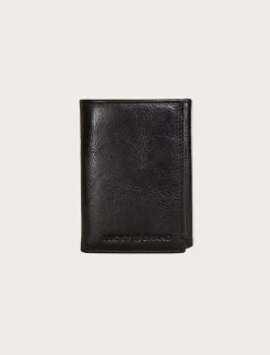 Lucky Brand smooth leather trifold wallet black*MEN Bags & Wallets