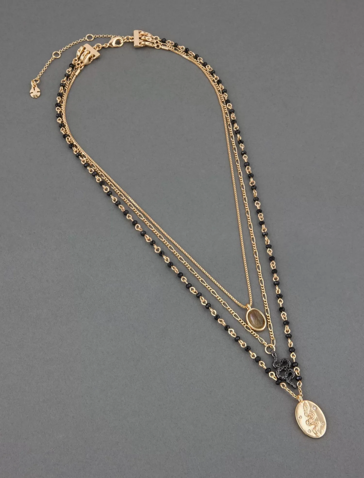 Lucky Brand snake layer necklace two tone*WOMEN Jewelry