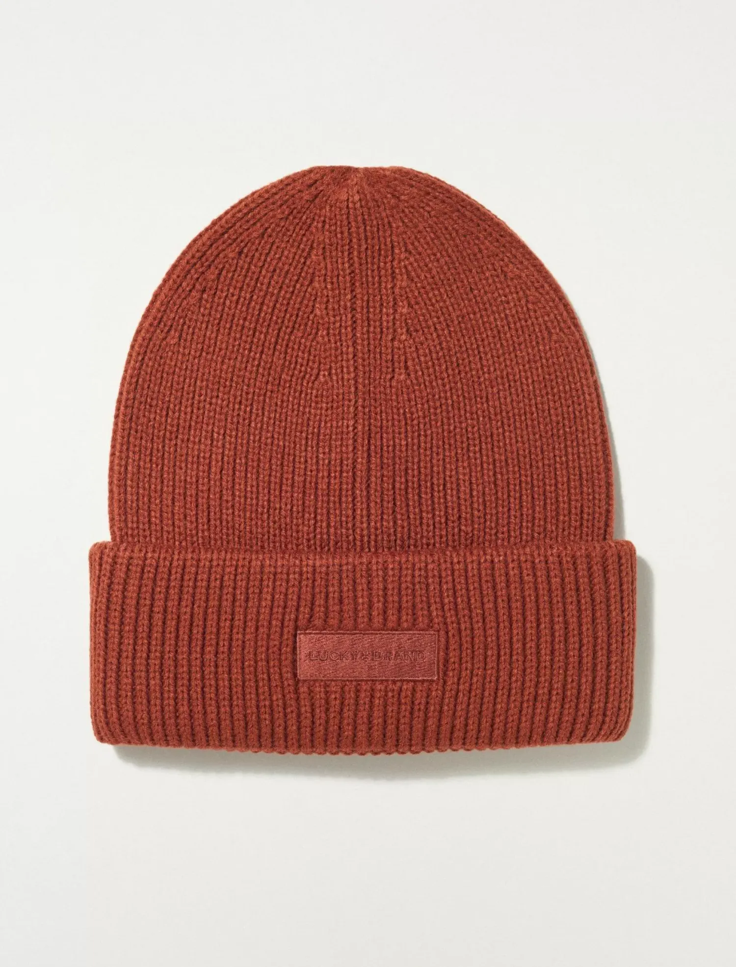 Lucky Brand solid knit beanie terracotta*MEN|WOMEN Hats