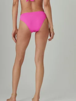 Lucky Brand solid ruched bottom dark pink*WOMEN Swim