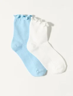 Lucky Brand solid ruffle crew sock multi*WOMEN Socks