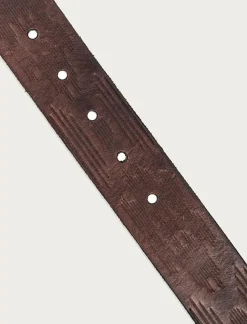 Lucky Brand southwest embossed leather belt dark brown*MEN Belts